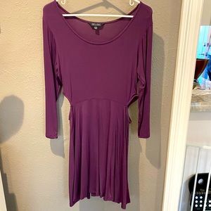 Large purple American eagle side slit dress